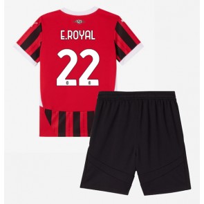 AC Milan Emerson Royal #22 Dětské Domácí dres komplet 2024-25 Krátký Rukáv (+ trenýrky)